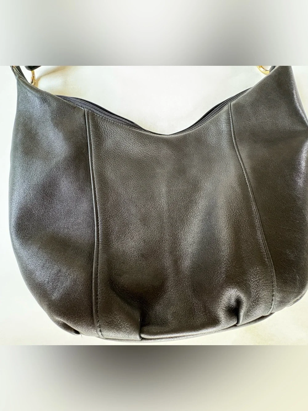 Tignanello - Black Leather Hobo with Gold Hardware